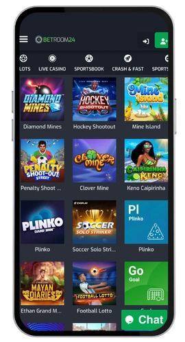 BetRoom24 casino application
